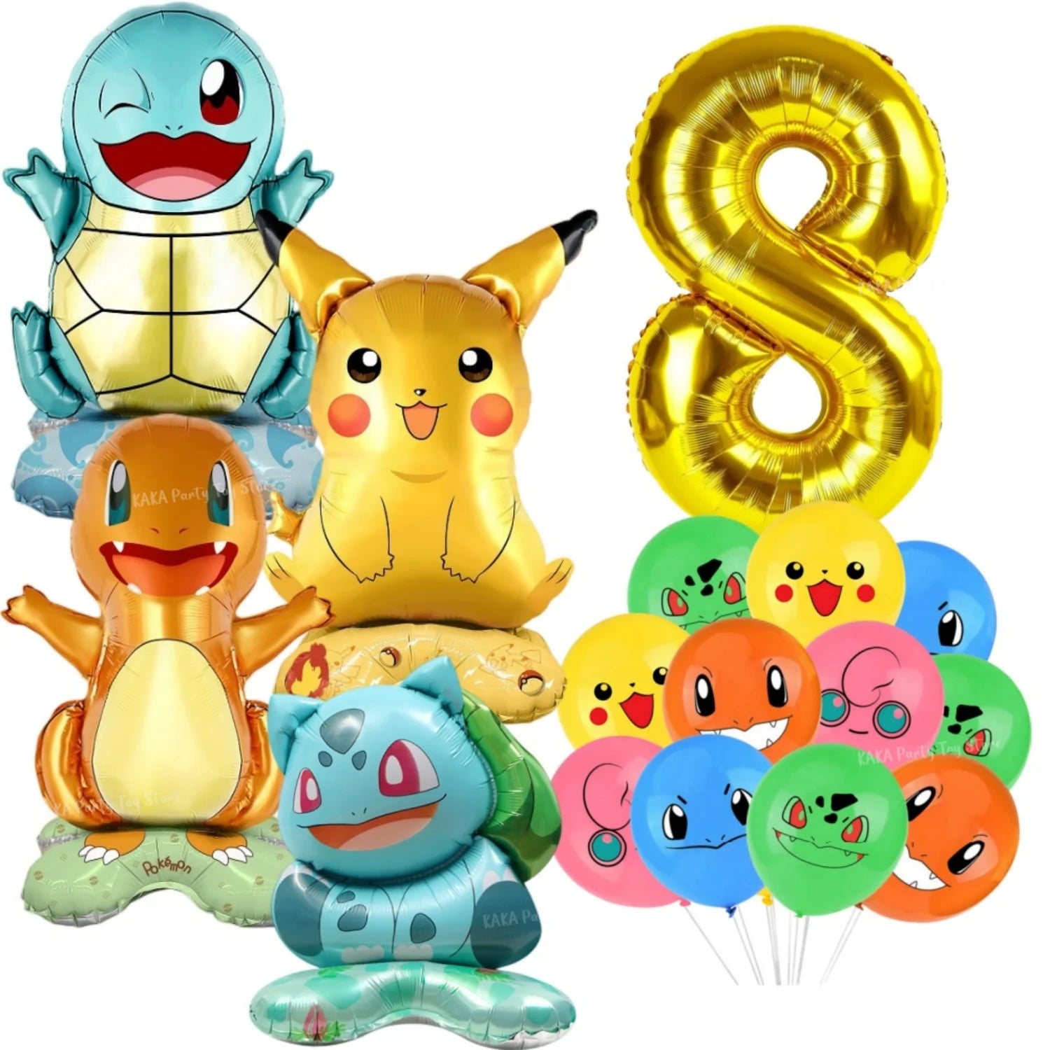 Pokemon Birthday Party Decoration Cartoon Theme Tableware Set with Cups Plates Napkins Pikachu Balloons Banner Kids Party Favors