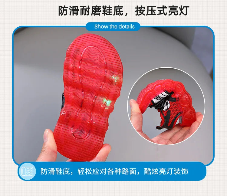 Summer Sandals New Sport Comfort Child Shoes Anti Slip Breathable Soft Light Up Boy Shoes Fashion Beach Casual Sandals Босоножки
