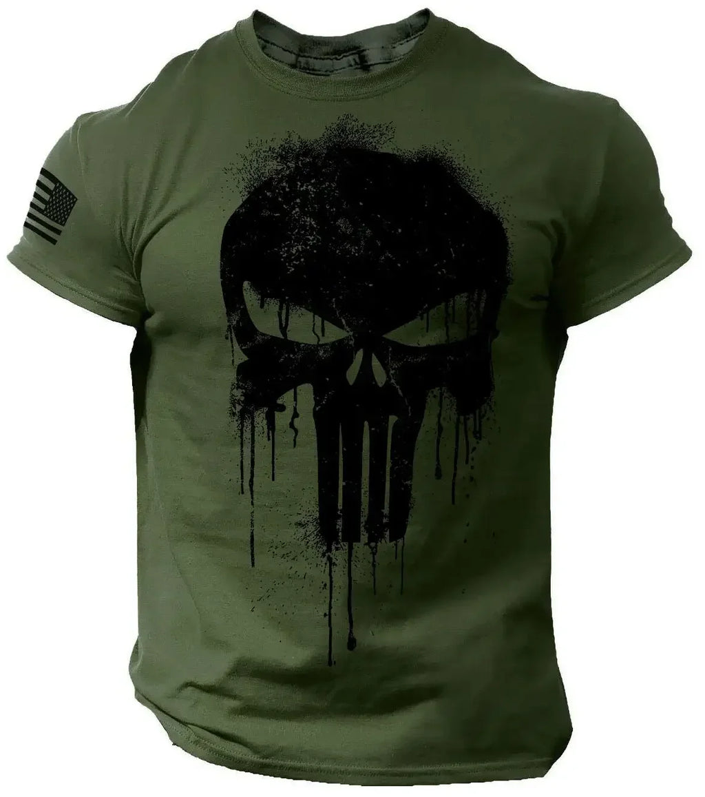 Men's T shirt for men 3D Print Patriotic Dropped T Shirt Oversized Short-Sleeved Sportswear Men Clothing Top Tees