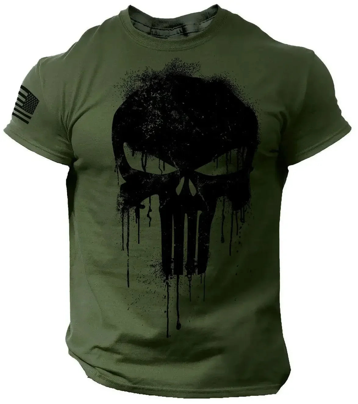 Men's T shirt for men 3D Print Patriotic Dropped T Shirt Oversized Short-Sleeved Sportswear Men Clothing Top Tees
