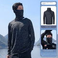 Camouflage Fishing Shirts Sun Protection Clothing Ultra-thin Ice Silk Summer Outdoor Lure UV Protection Breathable Men Shirt