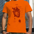 Heart Anatomy T-Shirt Summer Men Street Hip Hop Punk Style Boy Loose Oversized unisex Casual Fashion Tees