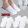 25Pcs Disposable Non-Slip Disposable Hotel Slippers - Soft and Breathable Non-Woven Fabric, Hygienic for Travel and Home, Portable Ergonomic Design Women's Comfortable Indoor Slippers, Simple Style, Non-Woven Material, Durabl