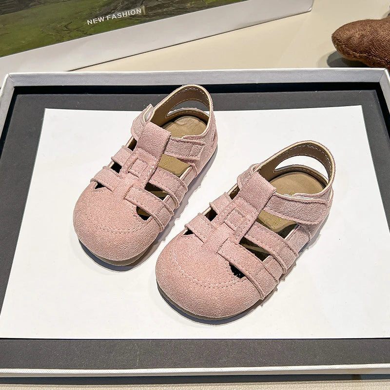 Summer Lightweight Sandals for Girls Rome Style Non-Slip Sole Toddler Baby Beach Sandals Kids Outdoor School Casual Daily Wear
