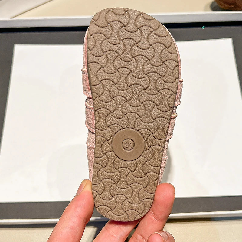 Summer Lightweight Sandals for Girls Rome Style Non-Slip Sole Toddler Baby Beach Sandals Kids Outdoor School Casual Daily Wear