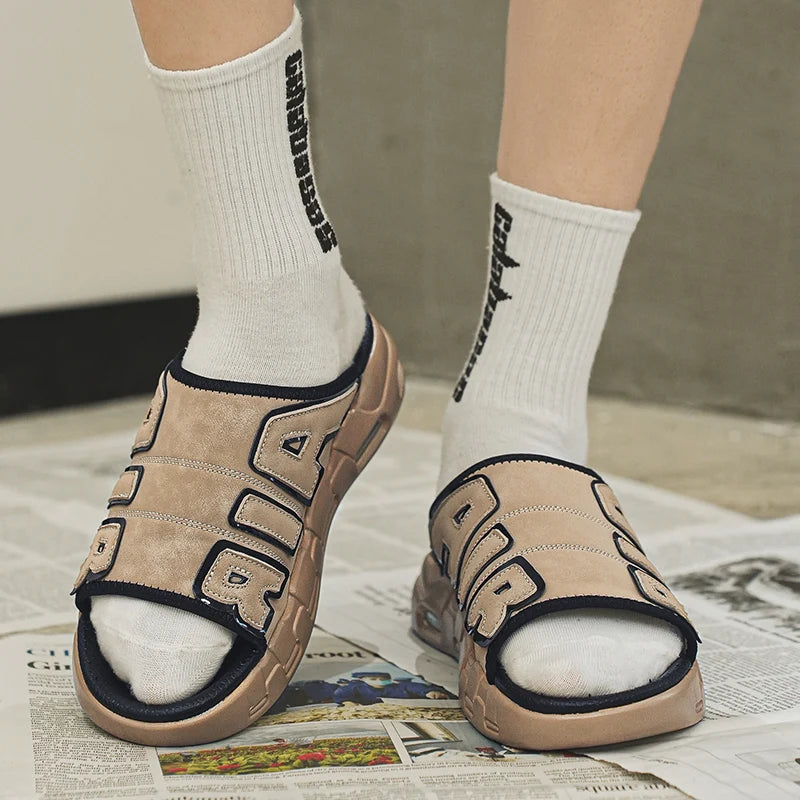 New 2025 Fashion Summer Men Slippers Non-slip Man Designer Slippers Soft Men's Flip Flops Sports Slippers for Men