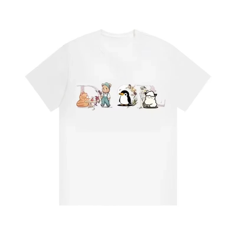 2026 Spring Summer Printed Men's and Women's T-shirts, Fashionable and Breathable Everyday Wear for Street