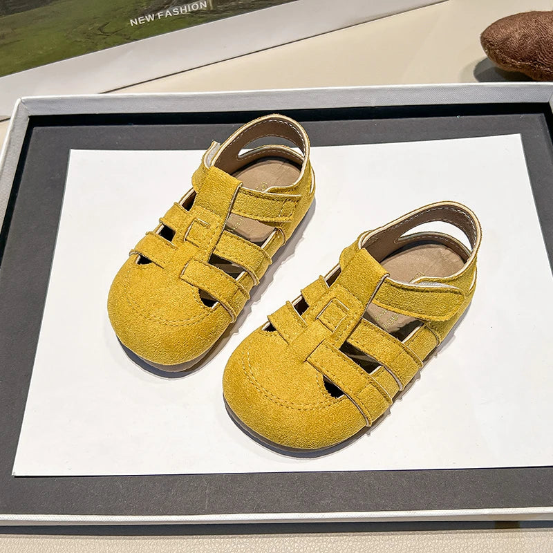 Summer Lightweight Sandals for Girls Rome Style Non-Slip Sole Toddler Baby Beach Sandals Kids Outdoor School Casual Daily Wear