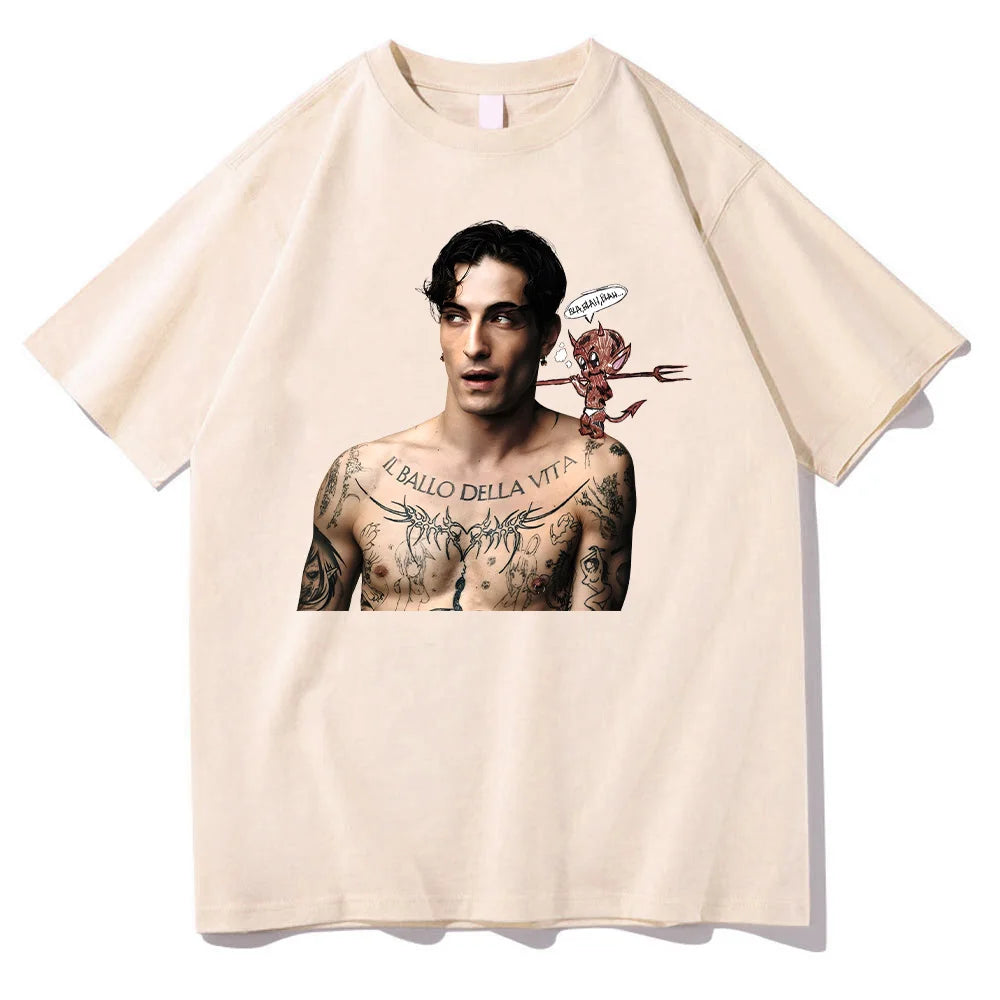 Damiano David VOICES T-shirts Damiano David 2025 Men Women Clothing Harajuku High Quality Tops Cotton Tshirts Summer Trends Tees