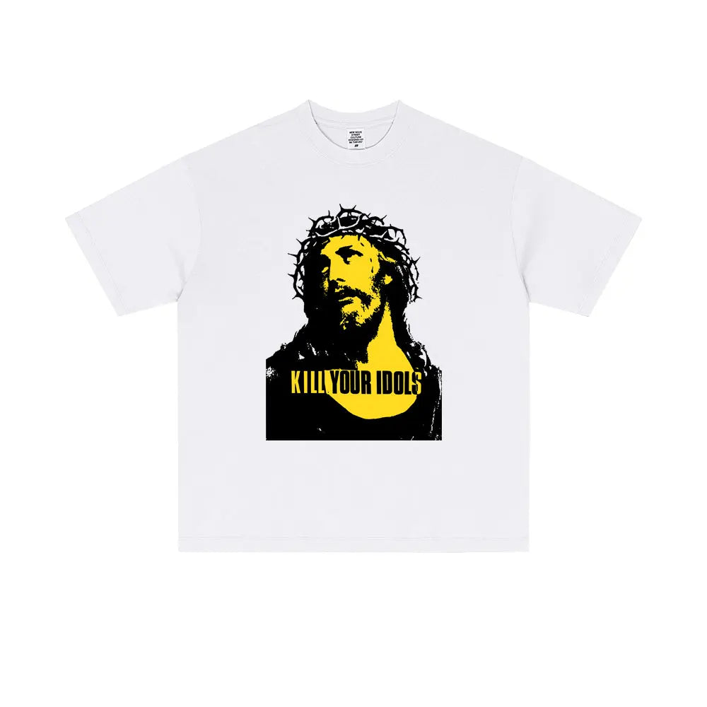 Hot Sale Kill Your Idol Same Style Graphic T Shirts Men Women Retro Gothic Rock Metal T-shirts Men's Casual Cotton T-shirt Tops