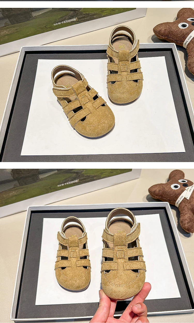 Summer Lightweight Sandals for Girls Rome Style Non-Slip Sole Toddler Baby Beach Sandals Kids Outdoor School Casual Daily Wear