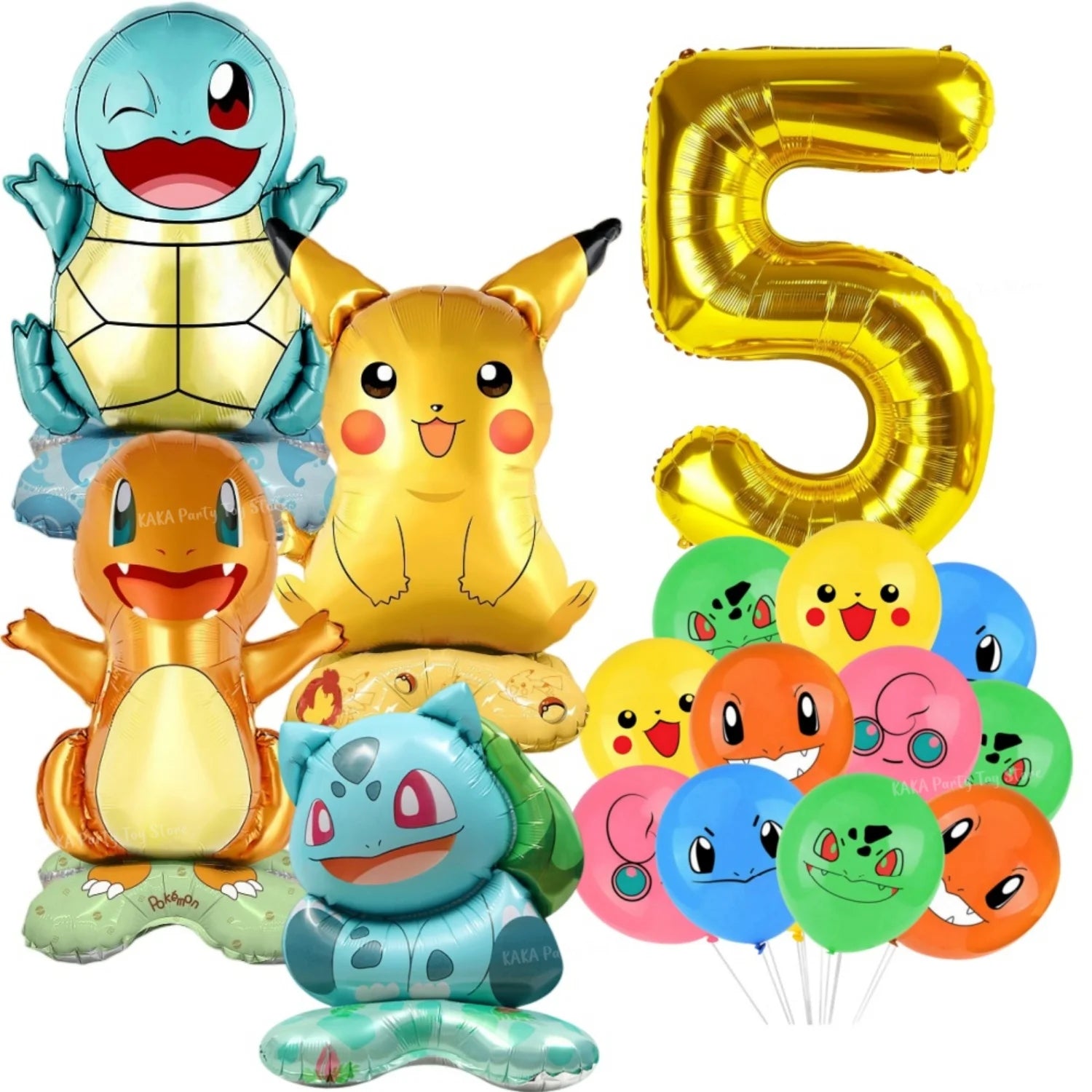 Pokemon Birthday Party Decoration Cartoon Theme Tableware Set with Cups Plates Napkins Pikachu Balloons Banner Kids Party Favors