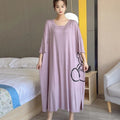 Women's Casual Long Nightdress 2026 Summer Thin Short-Sleeved Pajamas Dress Female Fashion Loose Home Clothes Dress