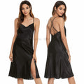 Summer Nightdress Ruffles Lady Nightwear Nightgown Satin Spaghetti Straps Skirt Intimate Lingerie Sexy Home Clothes Bathrobe