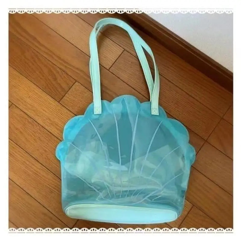 Handmade Transparent ell oulder Bag Women's Summer New Cute Handbag Korean Sle Artificial Leather Zipper Closure Bag