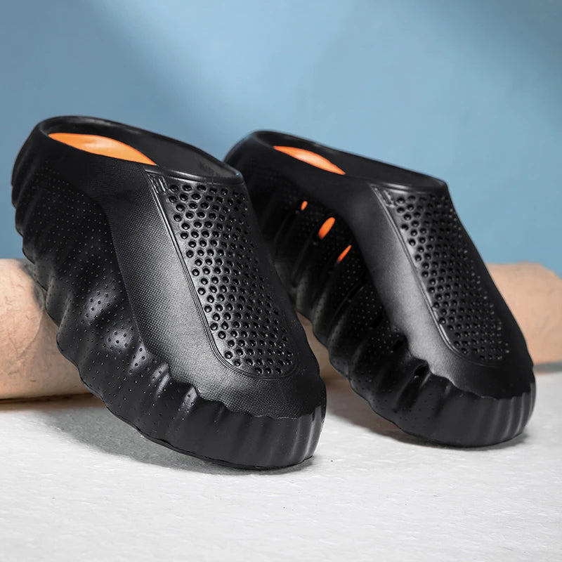 Men's Comfortable Soft-Soled Slippers, Design, Outdoor Sports Style, Suitable for Daily and Beach Use, Lightweight and Durable