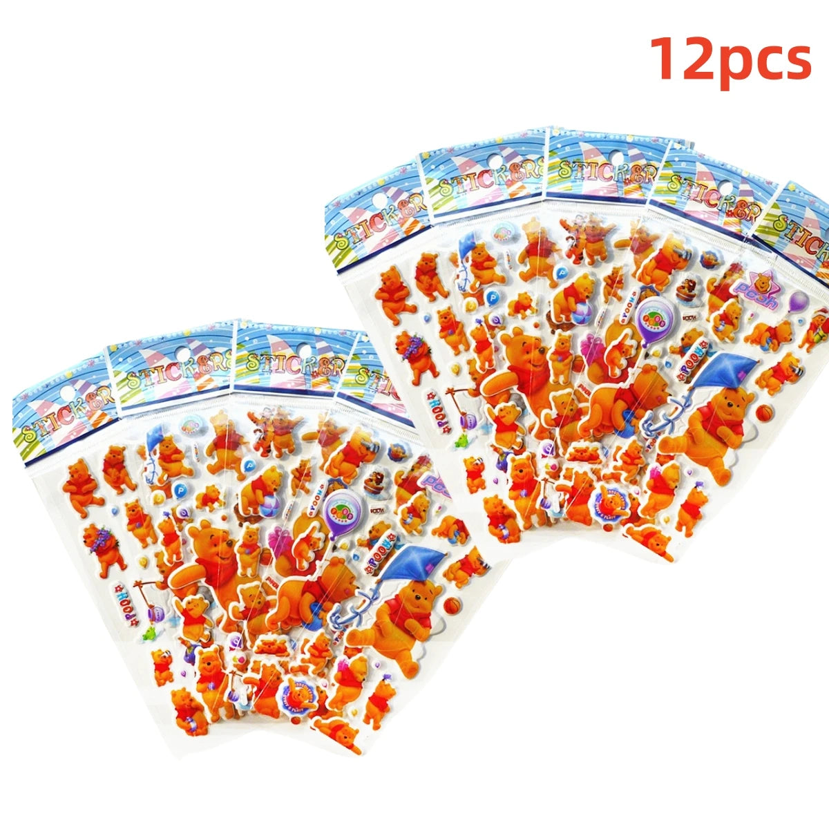 Winnie The Pooh Cartoon Birthday Party Balloon Decoration Children's Tableware Set Backpack Background Flag Stickers Balloon Set