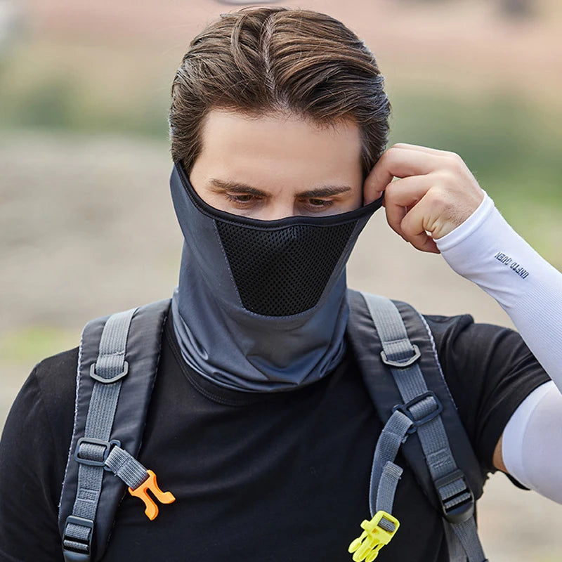 Riding Mask Sun Protection Summer Outdoor Motorcycle Biker Headband Anti-dust Neck Scarf Tactical Headgear headscarf Protective