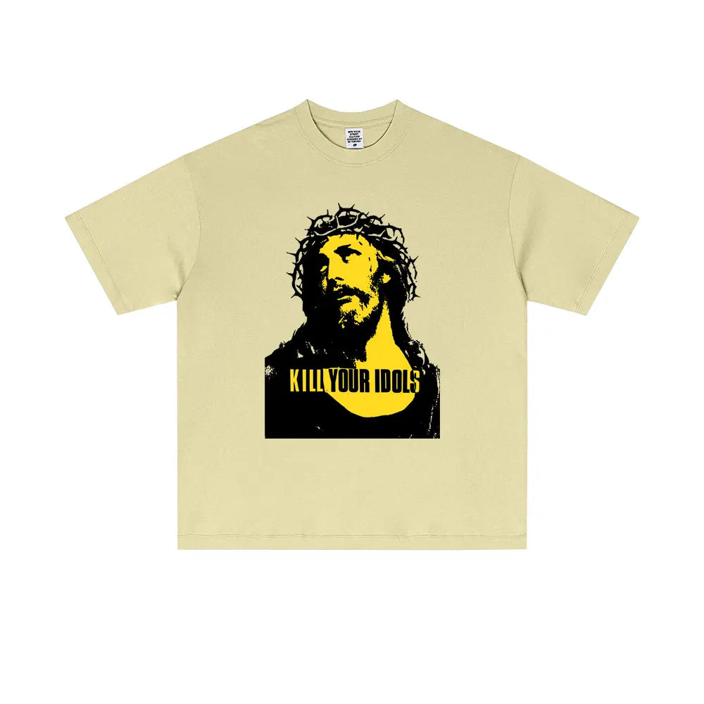 Hot Sale Kill Your Idol Same Style Graphic T Shirts Men Women Retro Gothic Rock Metal T-shirts Men's Casual Cotton T-shirt Tops