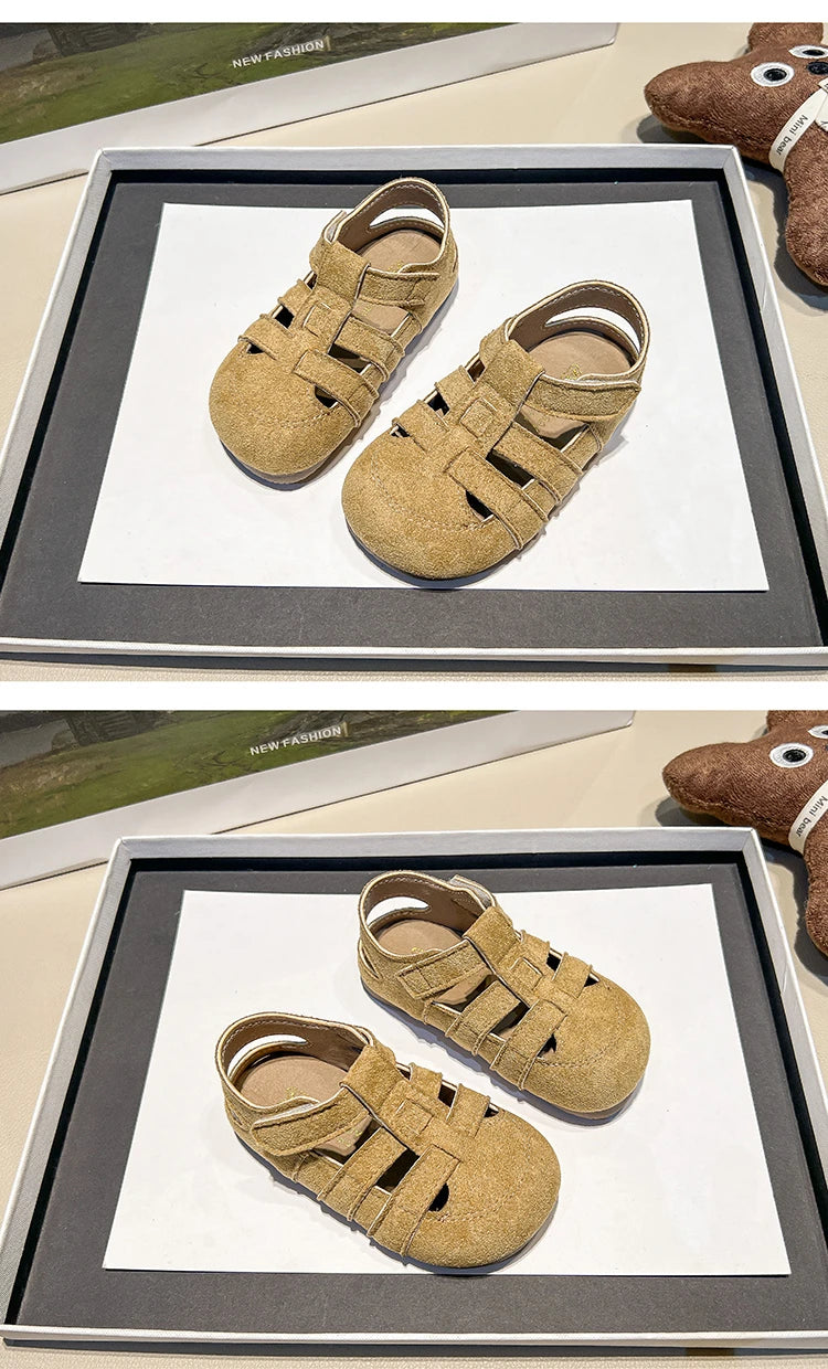 Summer Lightweight Sandals for Girls Rome Style Non-Slip Sole Toddler Baby Beach Sandals Kids Outdoor School Casual Daily Wear