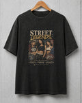 Washed TLC Graphic T-shirt, 90s Music Retro Style, Pure Cotton Vintage Washed Loose Fit Casual Couple T-shirt