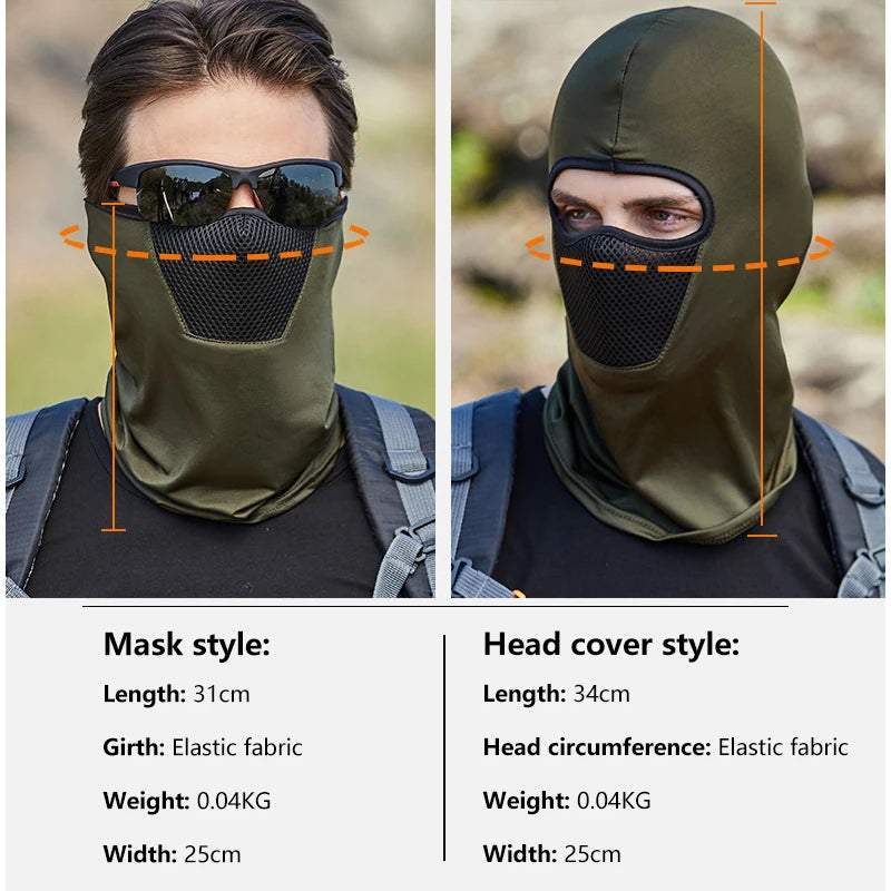 Riding Mask Sun Protection Summer Outdoor Motorcycle Biker Headband Anti-dust Neck Scarf Tactical Headgear headscarf Protective