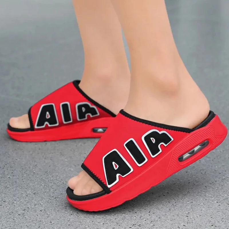 Summer Sandals Luxury Air Cushion Shock Absorbing Designer Slippers for Men Comfort Casual Slippers Loafers Chanclas Slide