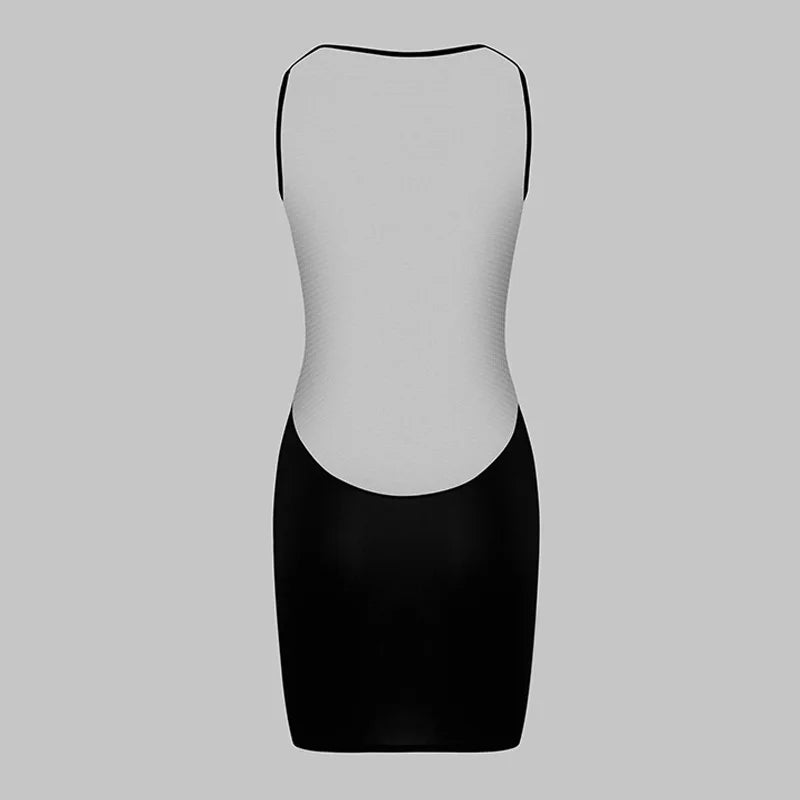 Women's Early Spring Fashionable Sexy Night Club Style Backless Sheath Dress