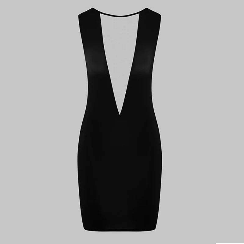 Women's Early Spring Fashionable Sexy Night Club Style Backless Sheath Dress