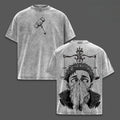 Itadori Yuji Printed Tee Anime Jujutsu Kaisen Clothing Men Women Retro Washed T-shirts Loose Cotton Tshirt Harajuku Male T Shirt