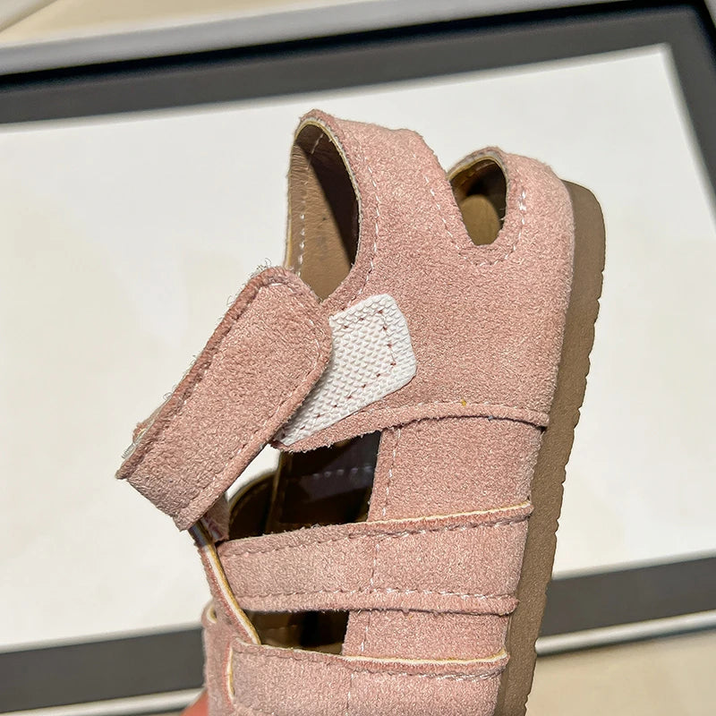 Summer Lightweight Sandals for Girls Rome Style Non-Slip Sole Toddler Baby Beach Sandals Kids Outdoor School Casual Daily Wear