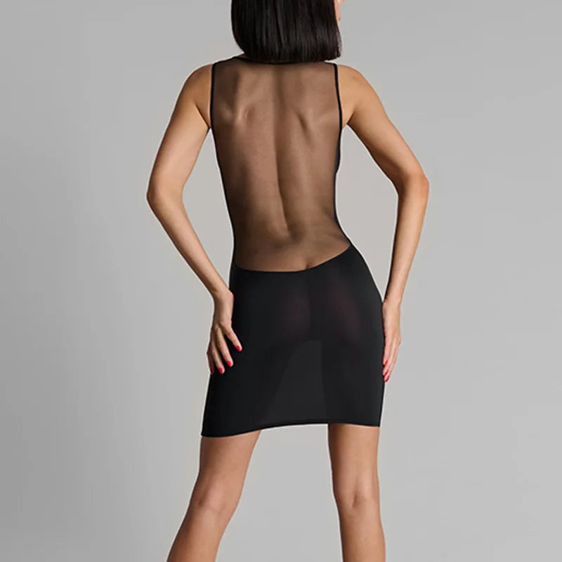 Women's Early Spring Fashionable Sexy Night Club Style Backless Sheath Dress