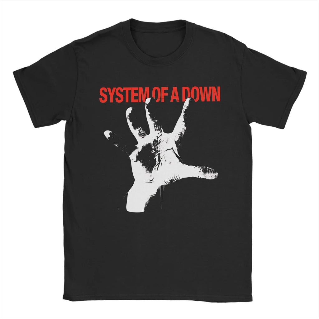 System Of A Down T Shirts for Men Pure Cotton Creative T-Shirts O Neck  Tees Short Sleeve Clothing Gift Idea