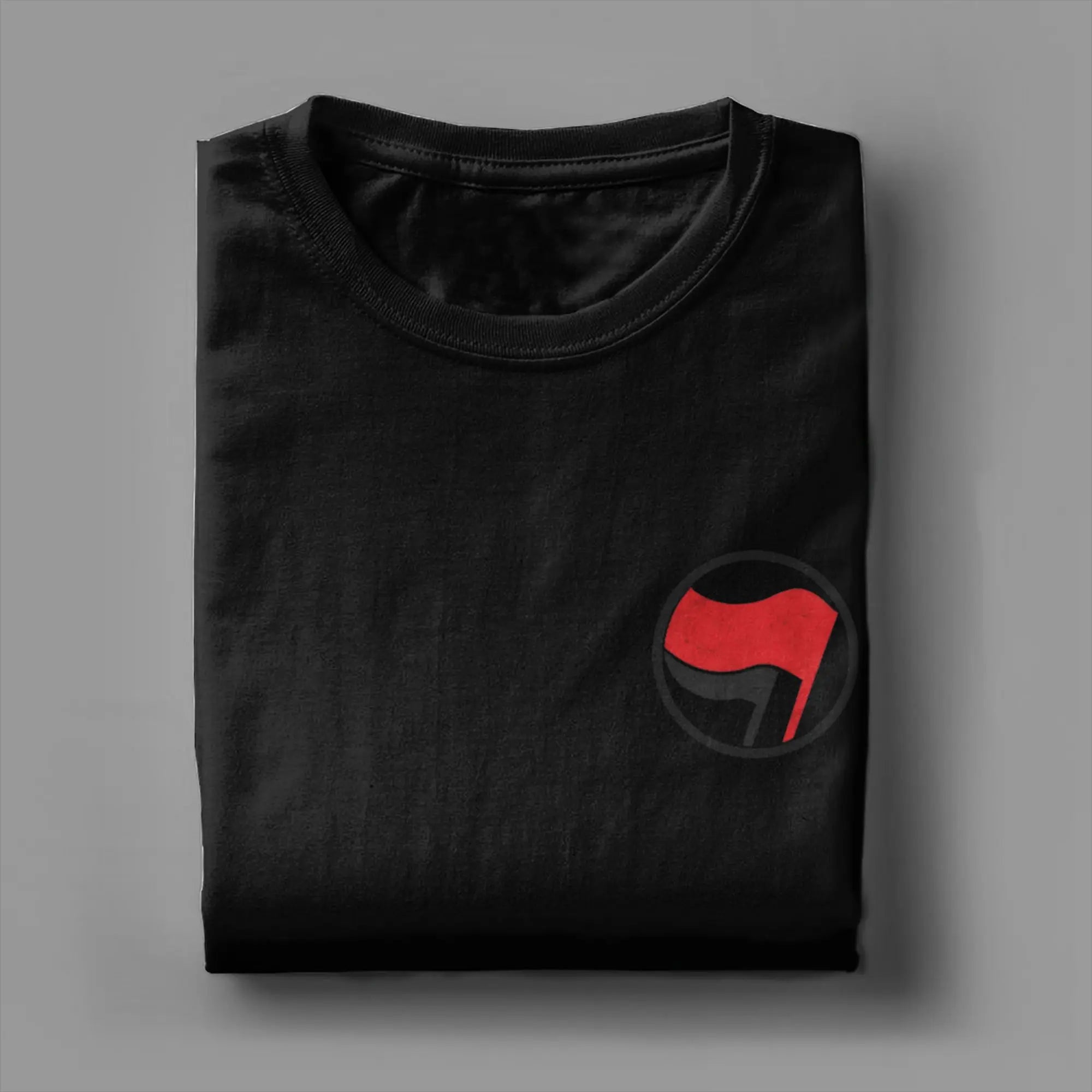 Anti Fascist Logo T-Shirts for Men Women  Humorous 100% Cotton Tees Crew Neck Short Sleeve T Shirt New Arrival Clothes