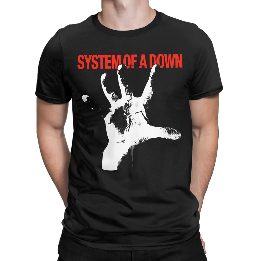 System Of A Down T Shirts for Men Pure Cotton Creative T-Shirts O Neck  Tees Short Sleeve Clothing Gift Idea