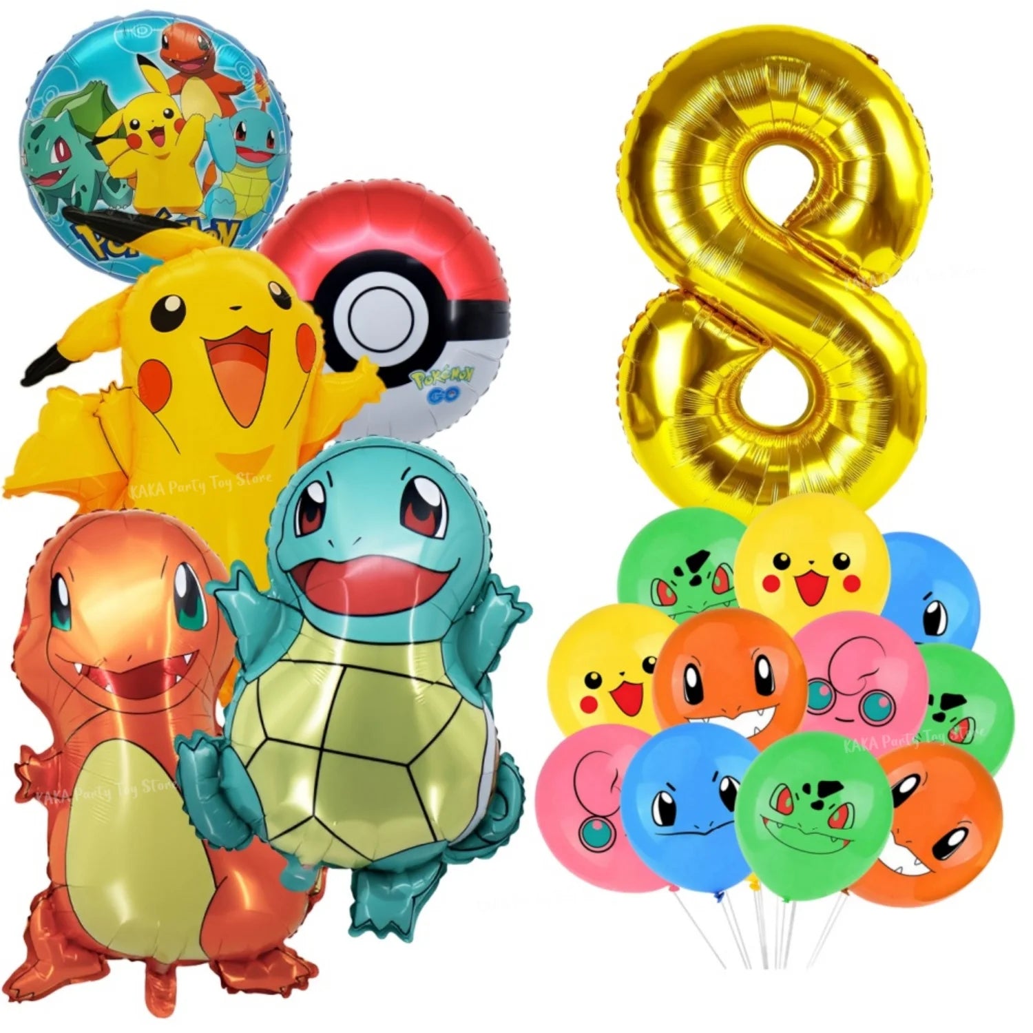 Pokemon Birthday Party Decoration Cartoon Theme Tableware Set with Cups Plates Napkins Pikachu Balloons Banner Kids Party Favors
