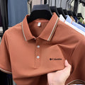 Fashion designers new T-shirt men's highend short sleeve light luxury comfortable brand golf top exquisite brand embroidery top