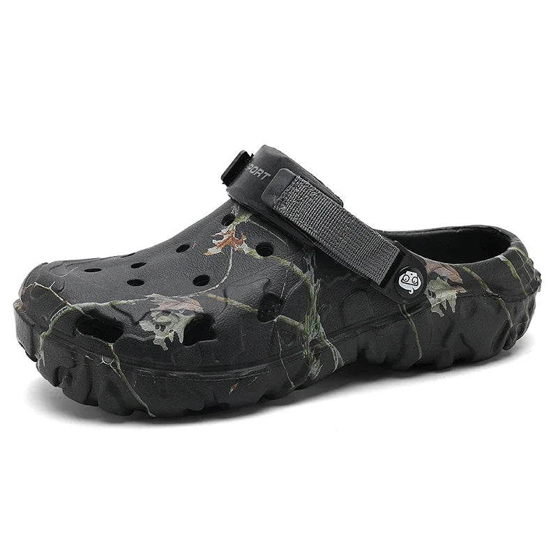 Summer Men's and Women's Wooden Clog Sandals, Classic Couple Courtyard Shoes, Men's Fashion Casual Sandals, Casual Slippers