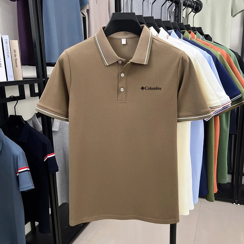 Fashion designers new T-shirt men's highend short sleeve light luxury comfortable brand golf top exquisite brand embroidery top