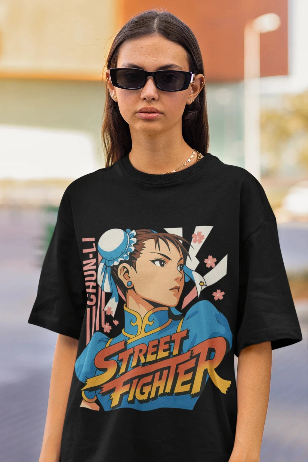 Chunli T-shirt Street Fighter Vs. King of Fighters SNK Anime Gift Shirt for Men and Women Summer Cotton Loose Fashion Top