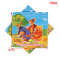 Winnie The Pooh Cartoon Birthday Party Balloon Decoration Children's Tableware Set Backpack Background Flag Stickers Balloon Set