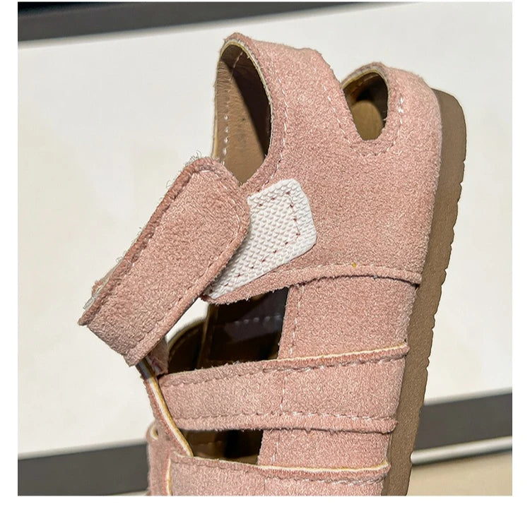 Summer Lightweight Sandals for Girls Rome Style Non-Slip Sole Toddler Baby Beach Sandals Kids Outdoor School Casual Daily Wear