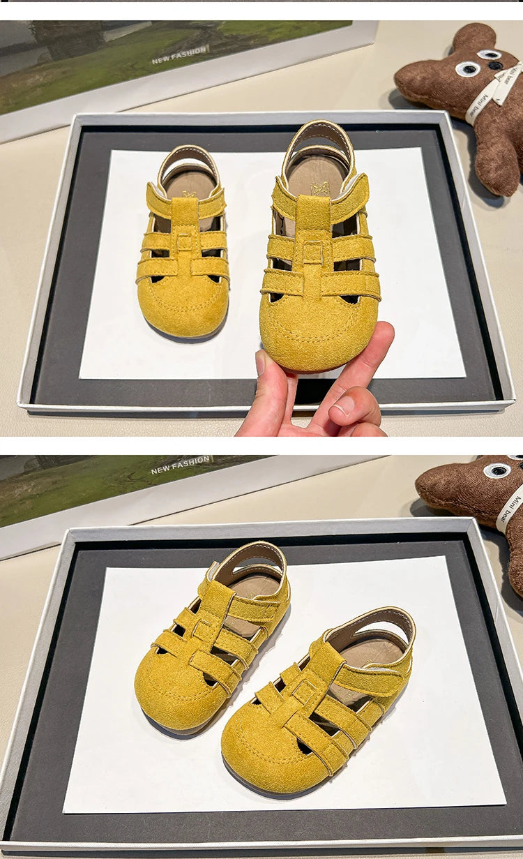 Summer Lightweight Sandals for Girls Rome Style Non-Slip Sole Toddler Baby Beach Sandals Kids Outdoor School Casual Daily Wear