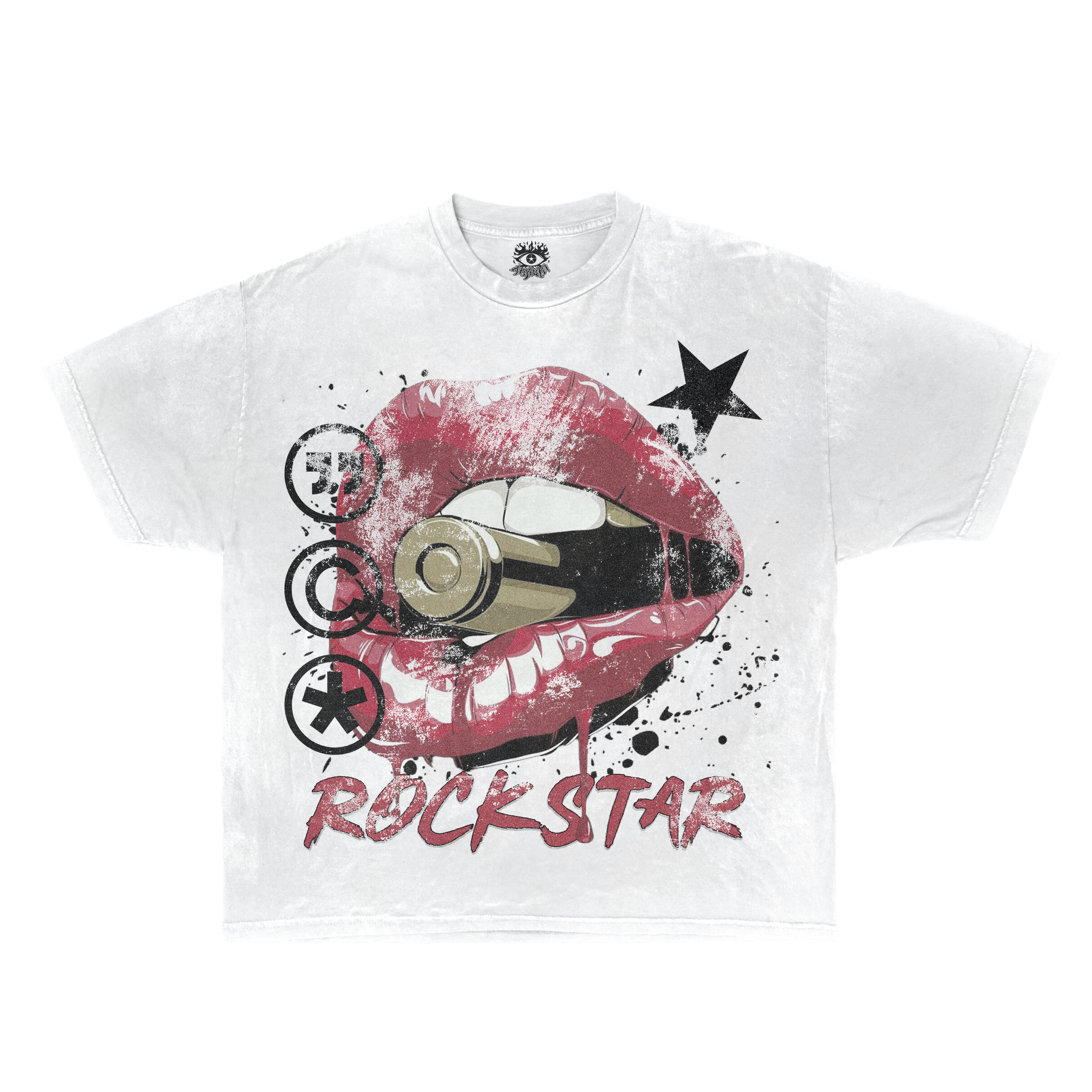 Rockstar Blank Shot Cotton Graphic Tee.