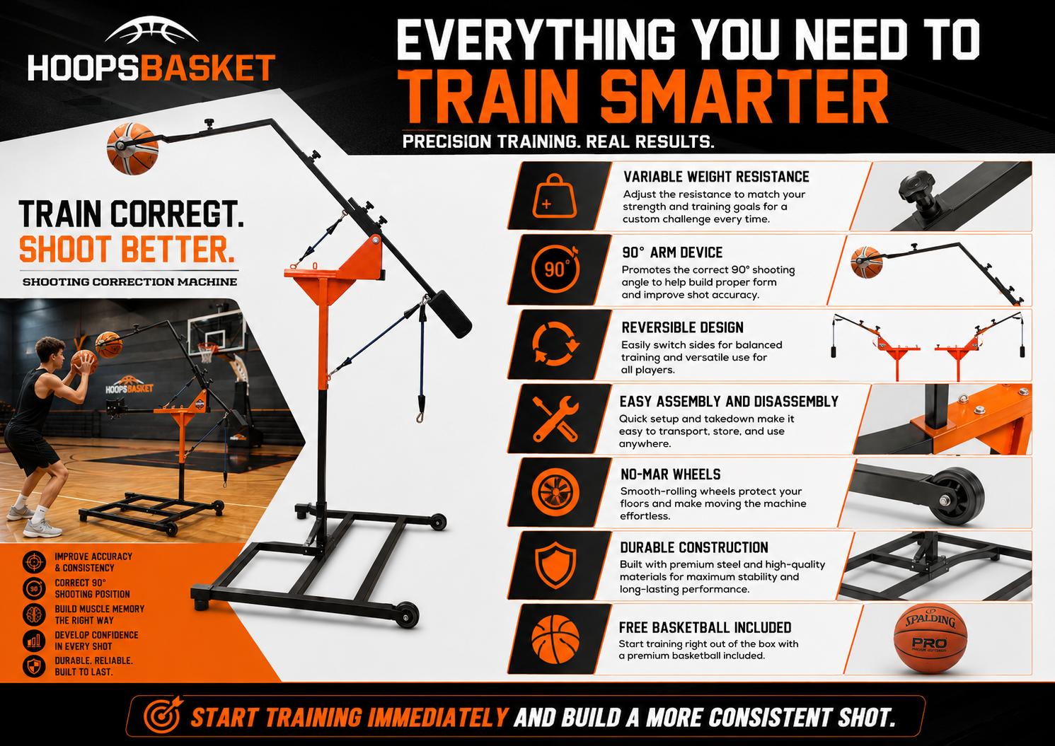 Shooting Correction Machine - for elite Basketball Training